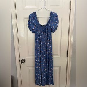 Blue floral dress